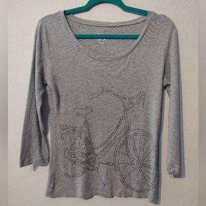 French brand Caroll bicycle 🚲 tee gray cotton